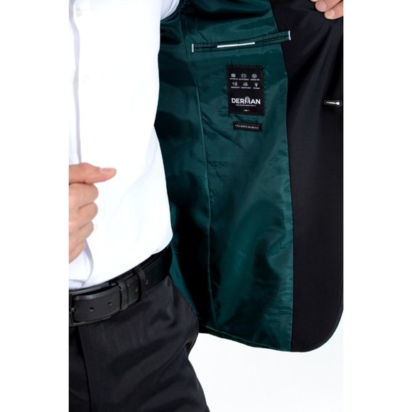 Derman Green Cracked Pattern Textured Fabric Tuxedo - Picture 7 of 7